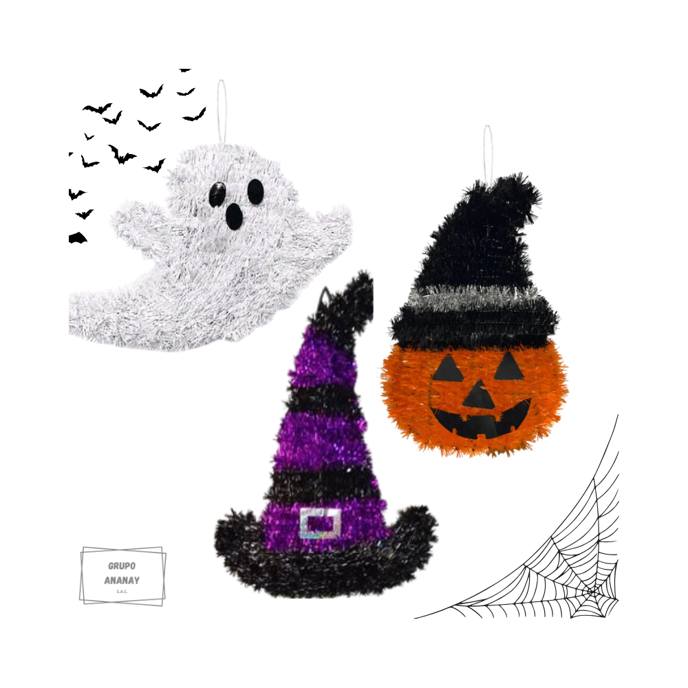 Set 03 Adornos Colgantes de Halloween