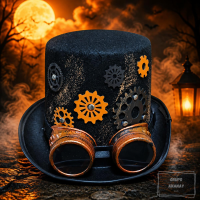 Sombrero Copa Steampunk + Gafas