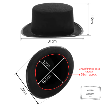 Sombrero Copa Steampunk + Gafas