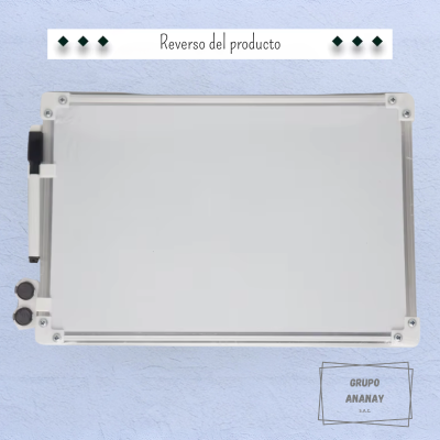 Pizarra Magnética Doble Cara 30x40 + Plumón + 02 Imanes
